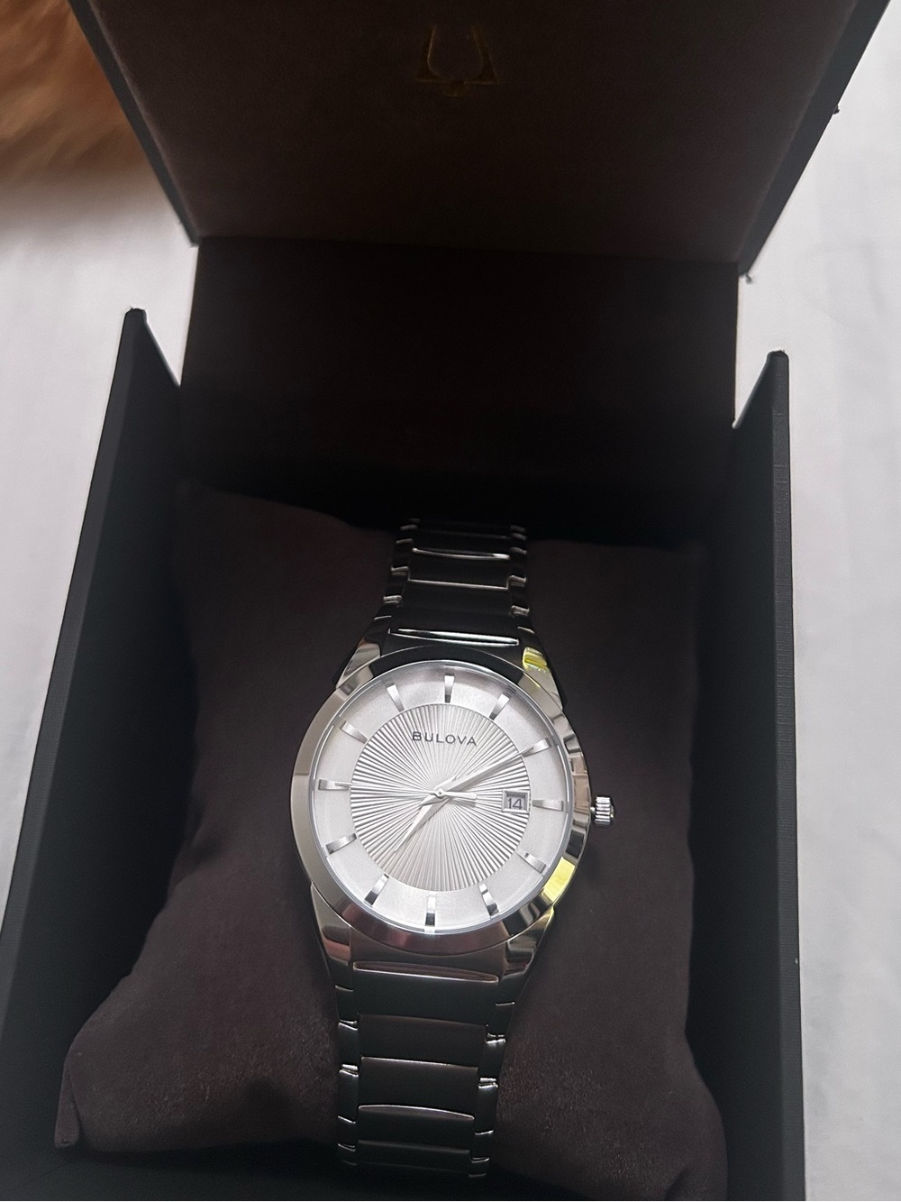 Bulova silver watch